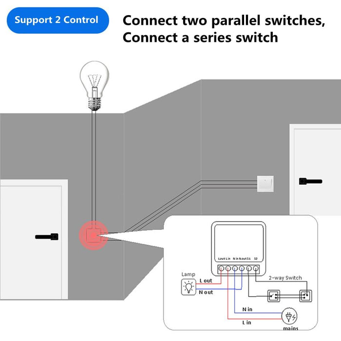 2 Way DiY WiFi Smart Light Switch