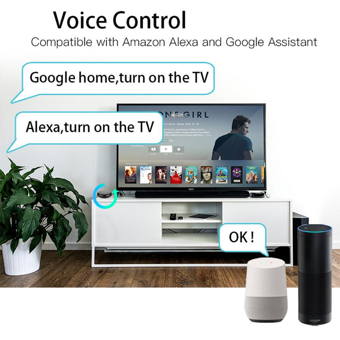 Universal IR Smart Remote Adapter (Compatible with Alexa and Google Voice)