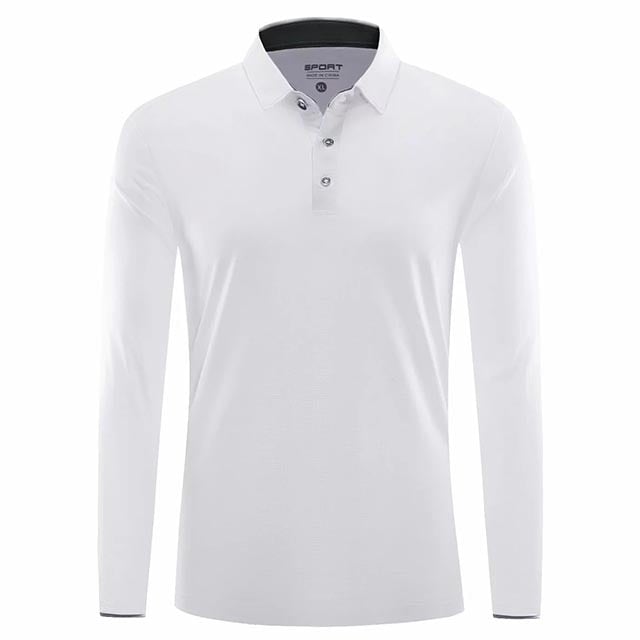 Reginald Golf High-Performance LS Shirt (White)