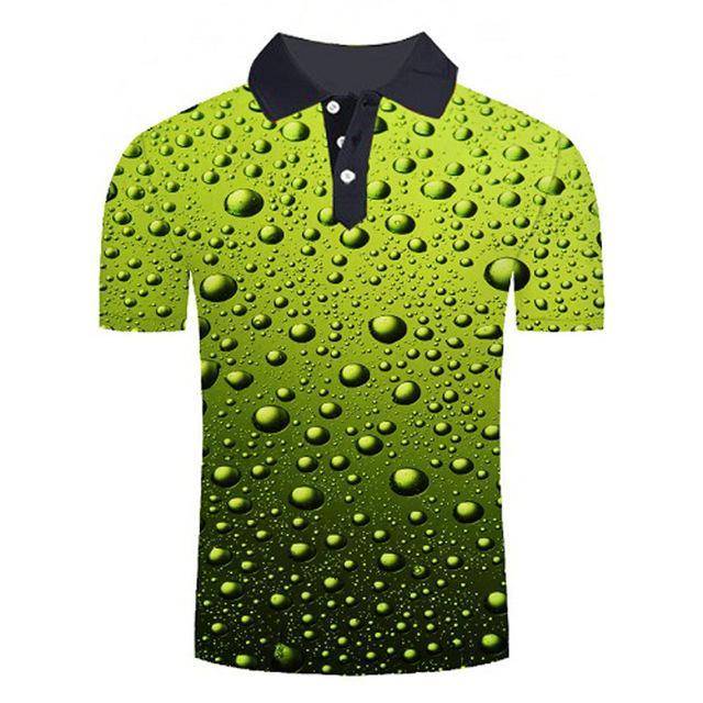 Reginald Golf Cooltech Loud Drink Up Shirt (Green Bottle Condensation)