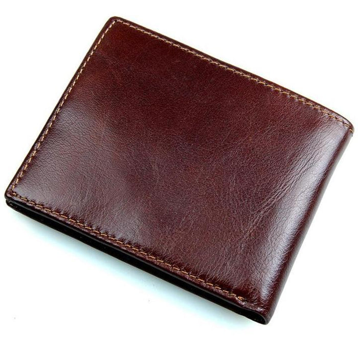 Men's Bourbon Leather Charlie Bi-Fold Wallet