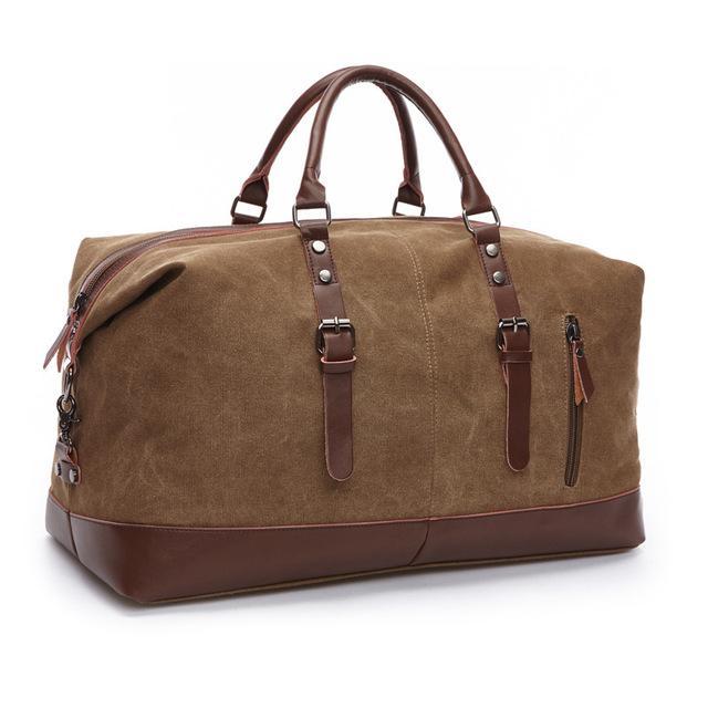 Men's Tan Canvas Weekend Bag