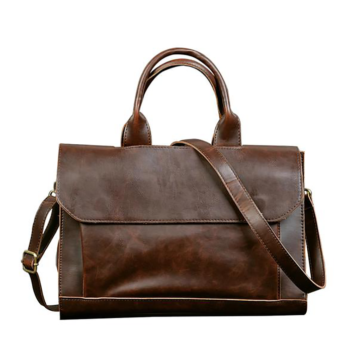 Men's Brown Leather Briefcase