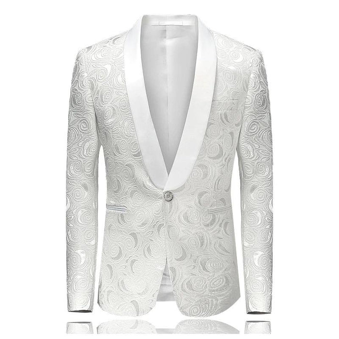 Men's White Floral Celebration Blazer