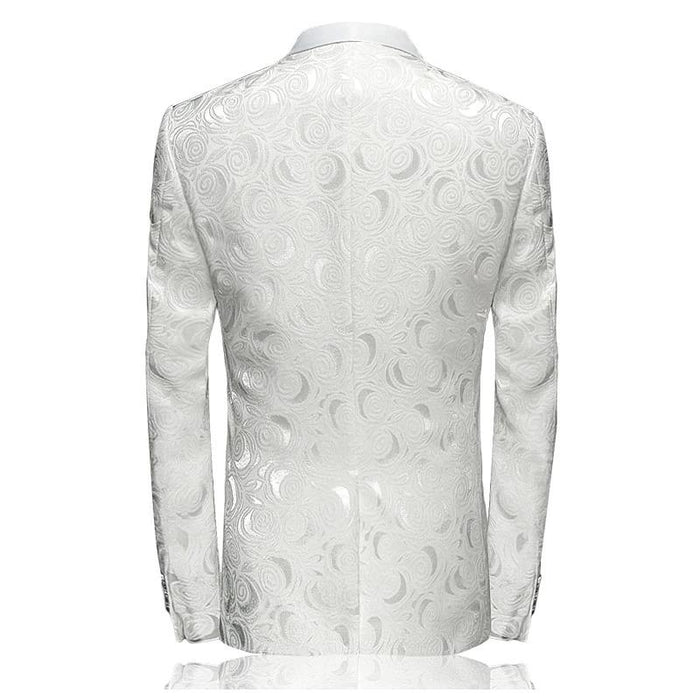 Men's White Floral Celebration Blazer