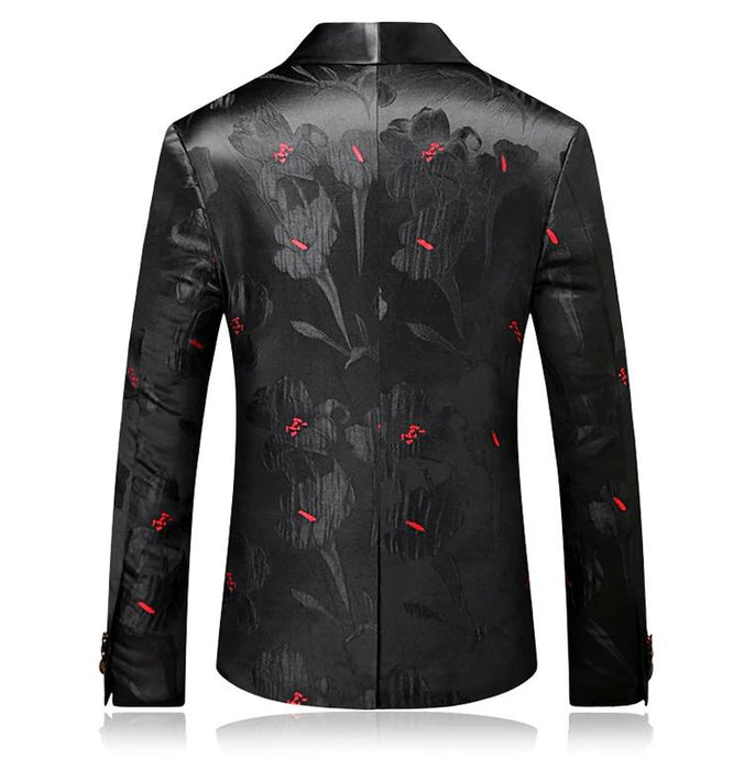 Men's Black Urban Flowers Blazer