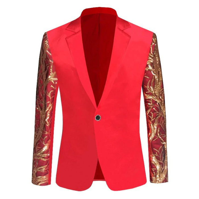 Red Tree Growth Fashion Blazer