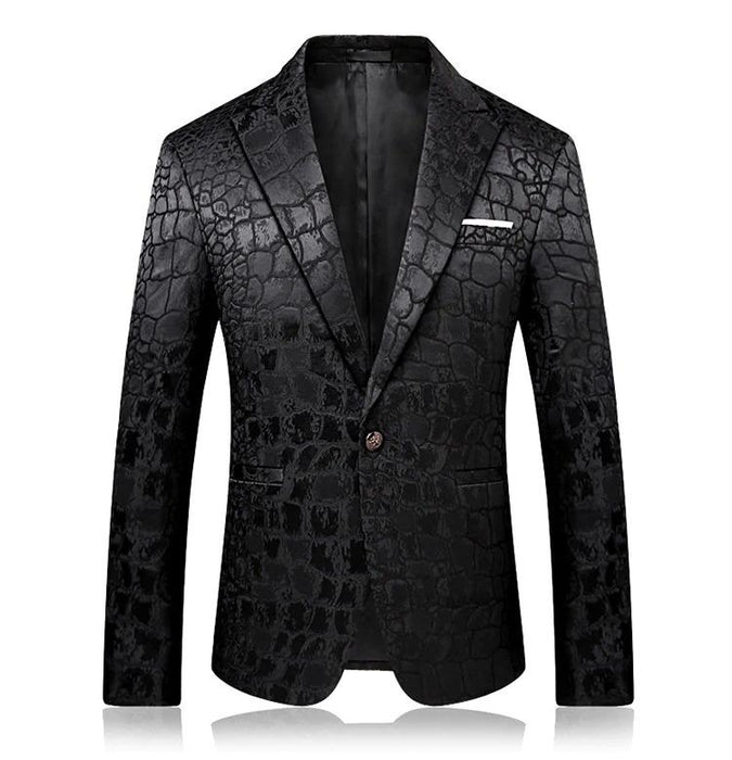 Black Crocodile Fashion Blazer