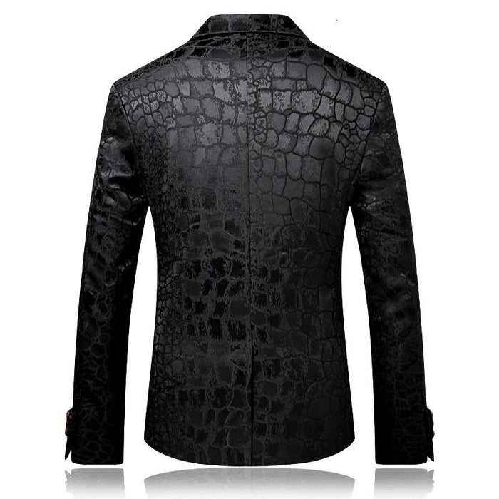 Black Crocodile Fashion Blazer