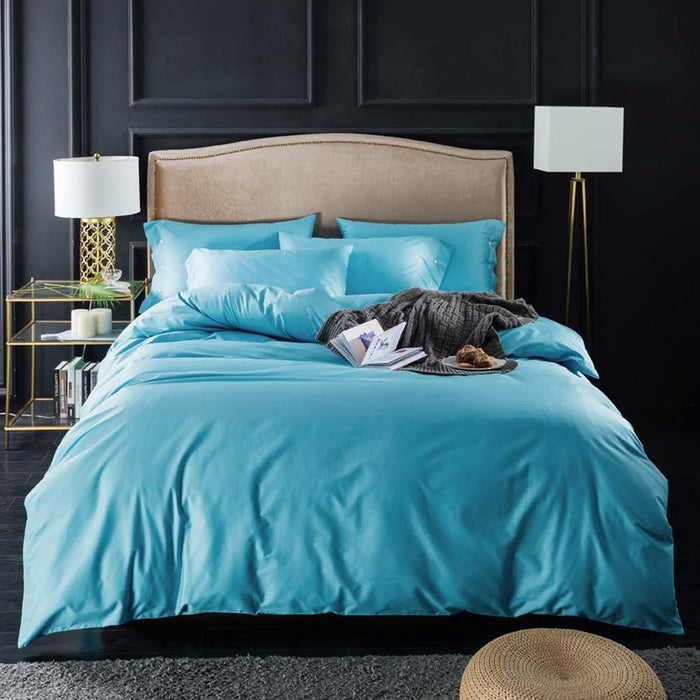 Light Blue Egyptian Cotton Lux Bed Set