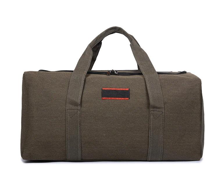 Men's Brown Canvas Sport Bag