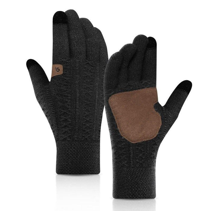 Black Knitted Smart Gloves