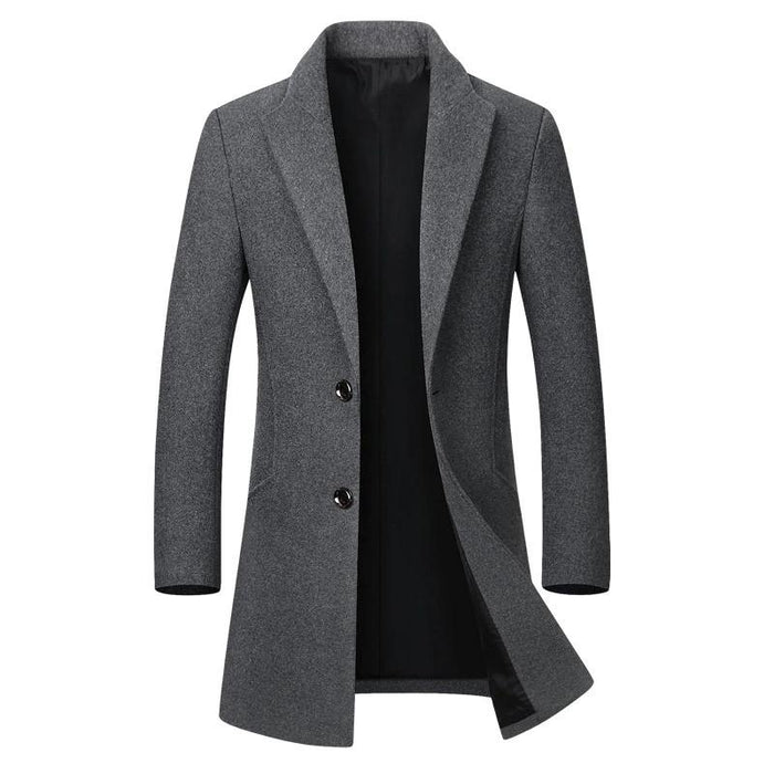 Grey Men's Tailored Trench Coat